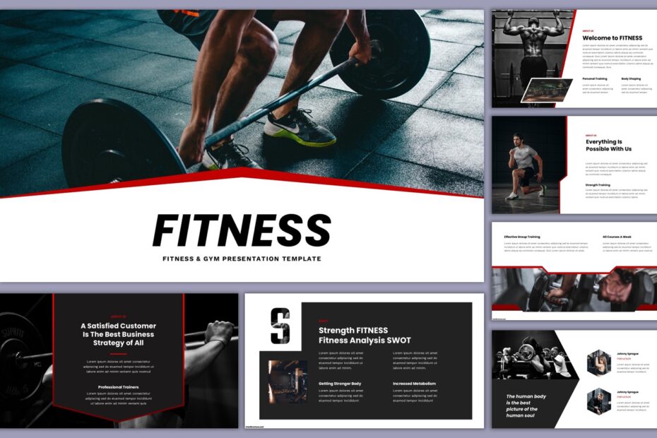 fitness powerpoint template